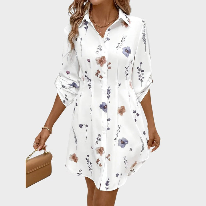 Josephine™ | Button Front Floral Shirt Dress