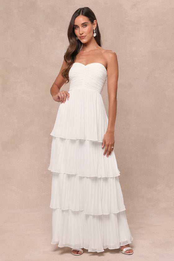 Valeria® | Elegant Strapless Maxi Dress