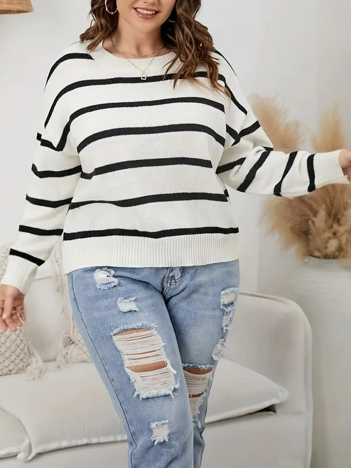 Laura® | Women's striped casual sweater