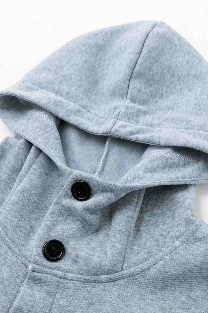 Mariana | Buttoned coat with hooded pocket