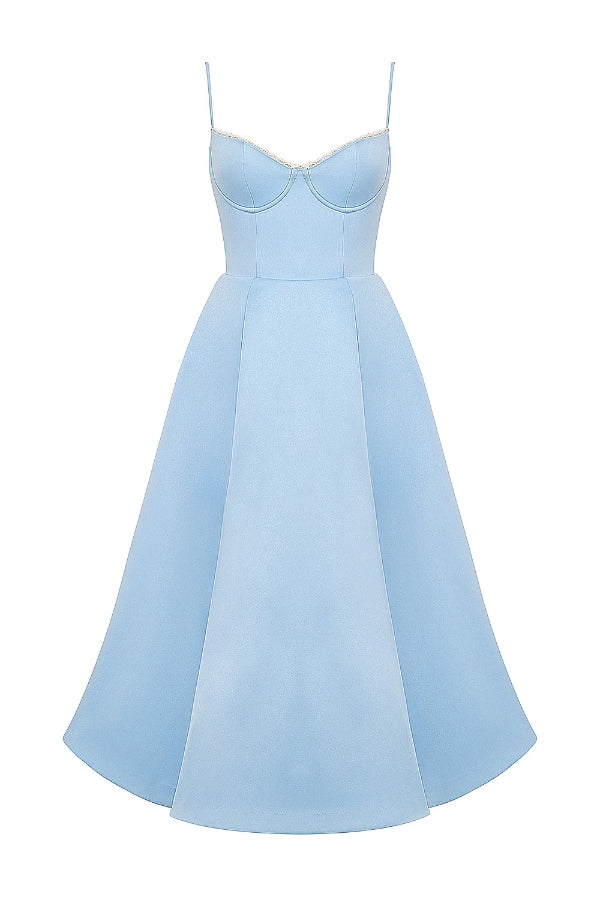 Lorraine® | Strapless V-neck sleeveless tutu maxi dress