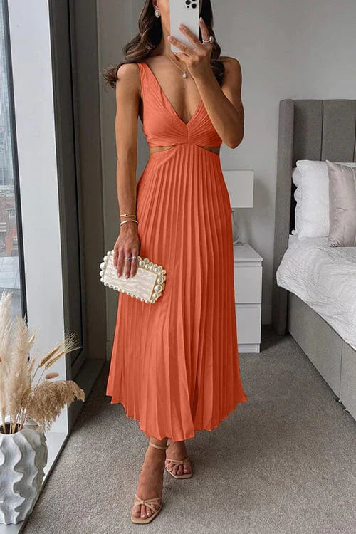 Caitlin® | Pleated Dress With A Neckline