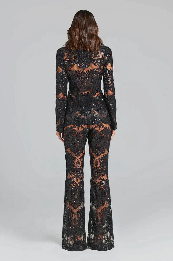 Geneva® | Blazers and hollow mesh pants for women