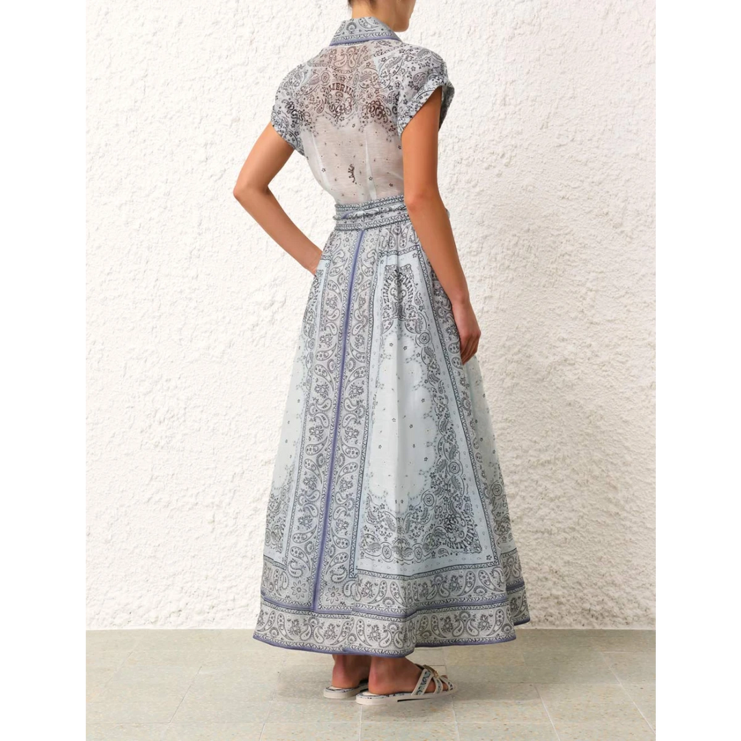 Scarlett® | Impera printed blouse and falda set