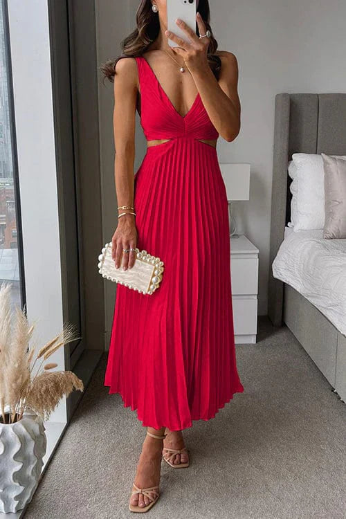 Caitlin® | Pleated Dress With A Neckline