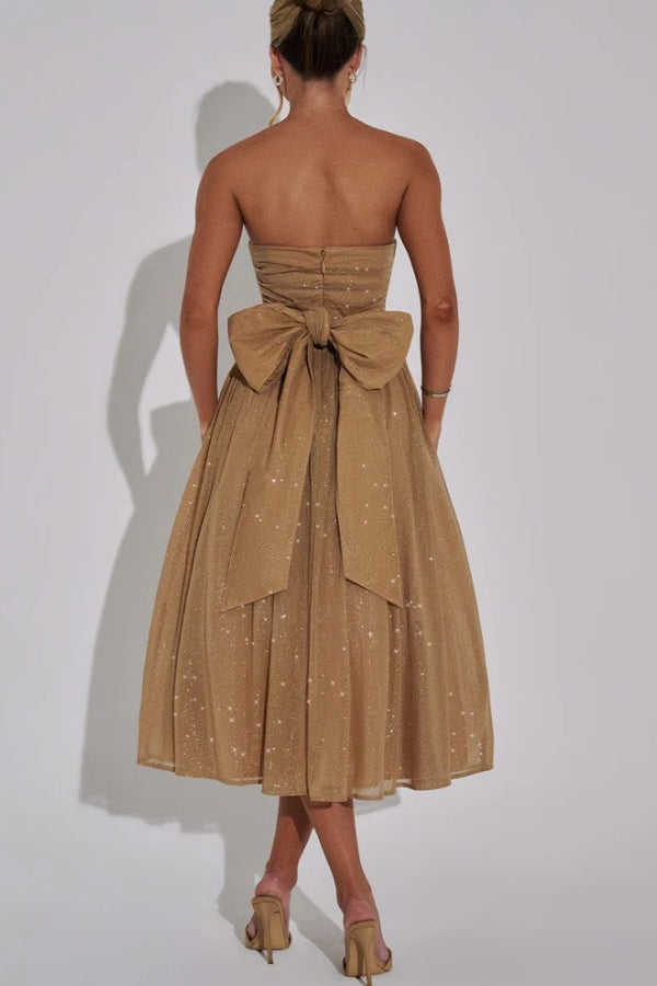 Kaylee® | Sexy off shoulder backless sexy maxi dress with bow