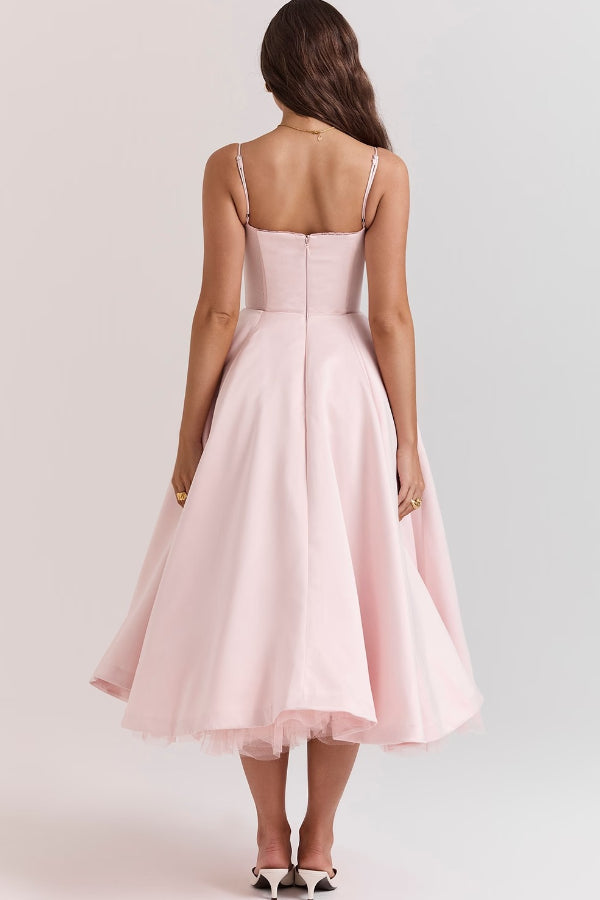 Lorraine® | Strapless V-neck sleeveless tutu maxi dress