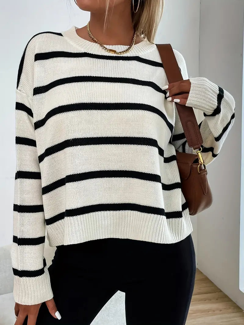 Laura® | Women's striped casual sweater