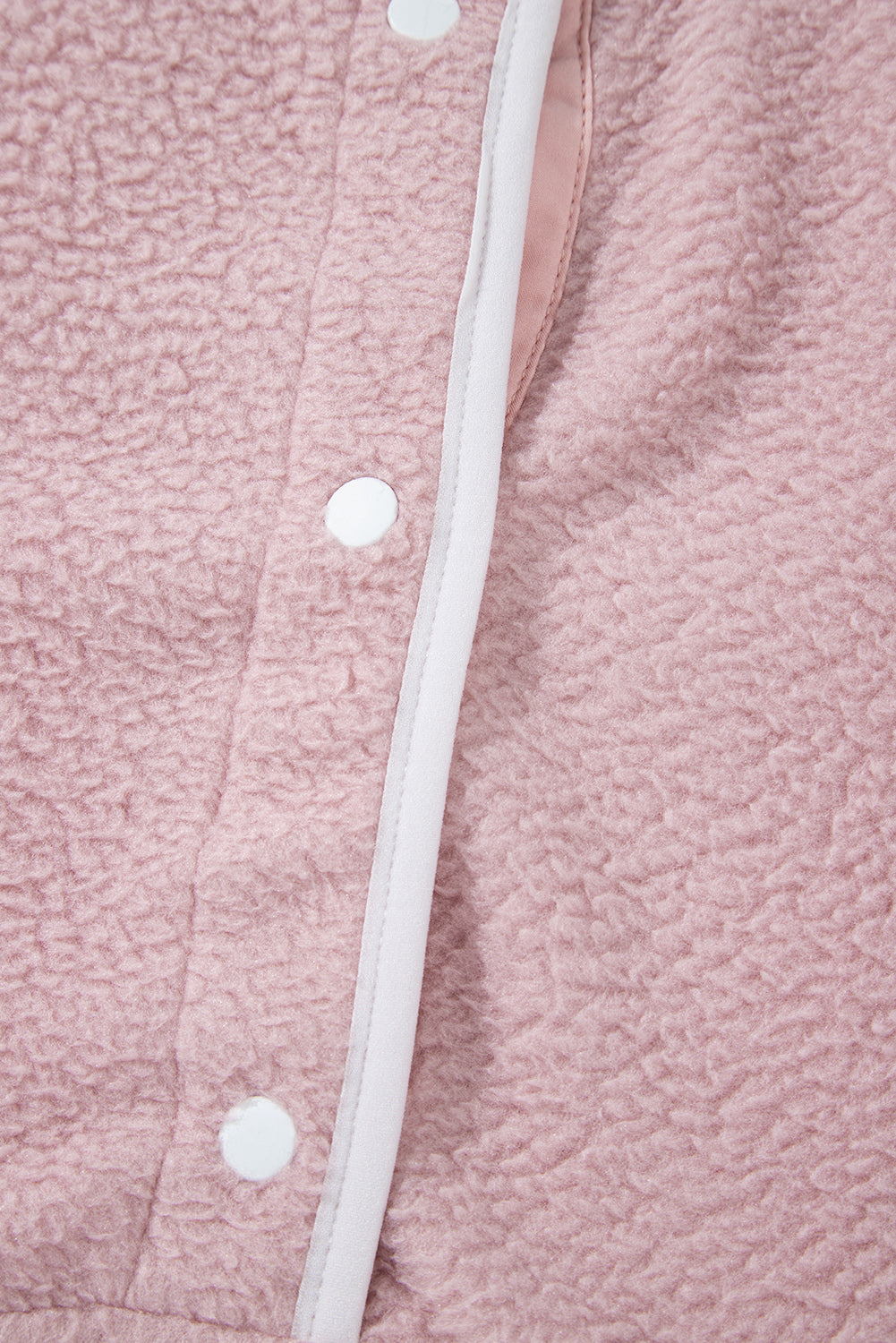 Natalia | Long-sleeved sweatshirt with a half-length snap fastening and side slit pockets