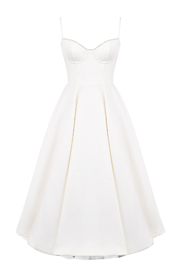 Lorraine® | Strapless V-neck sleeveless tutu maxi dress