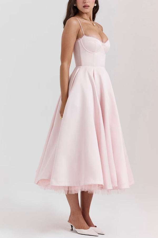Lorraine® | Strapless V-neck sleeveless tutu maxi dress