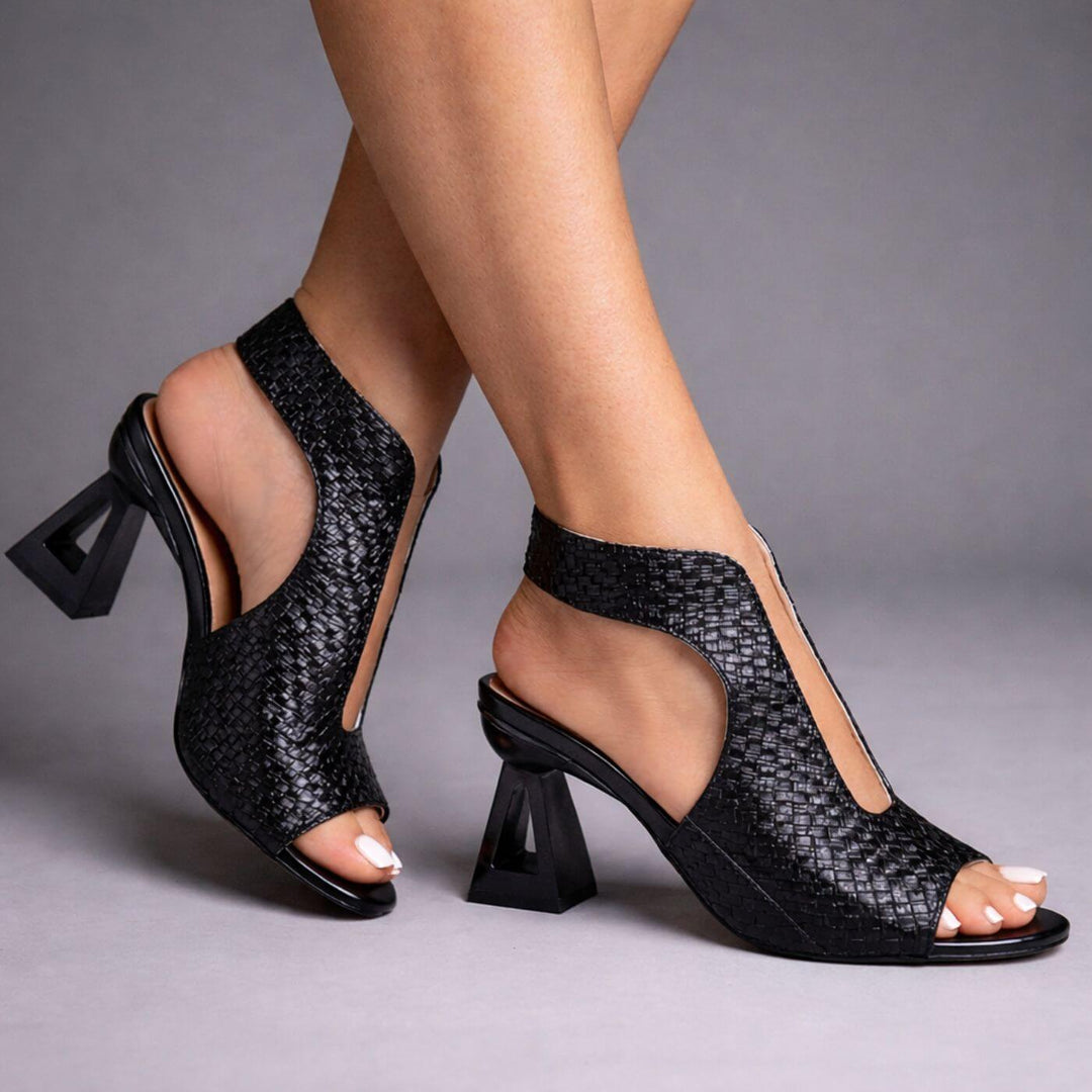 Aria™ | Woven Sculpted Heel Sandals