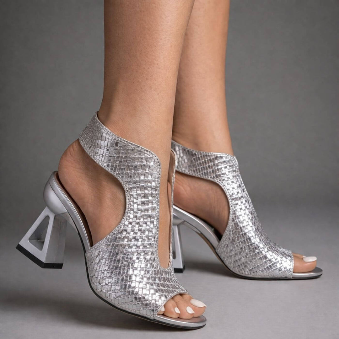 Aria™ | Woven Sculpted Heel Sandals