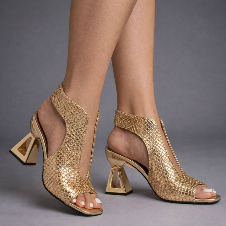 Aria™ | Woven Sculpted Heel Sandals