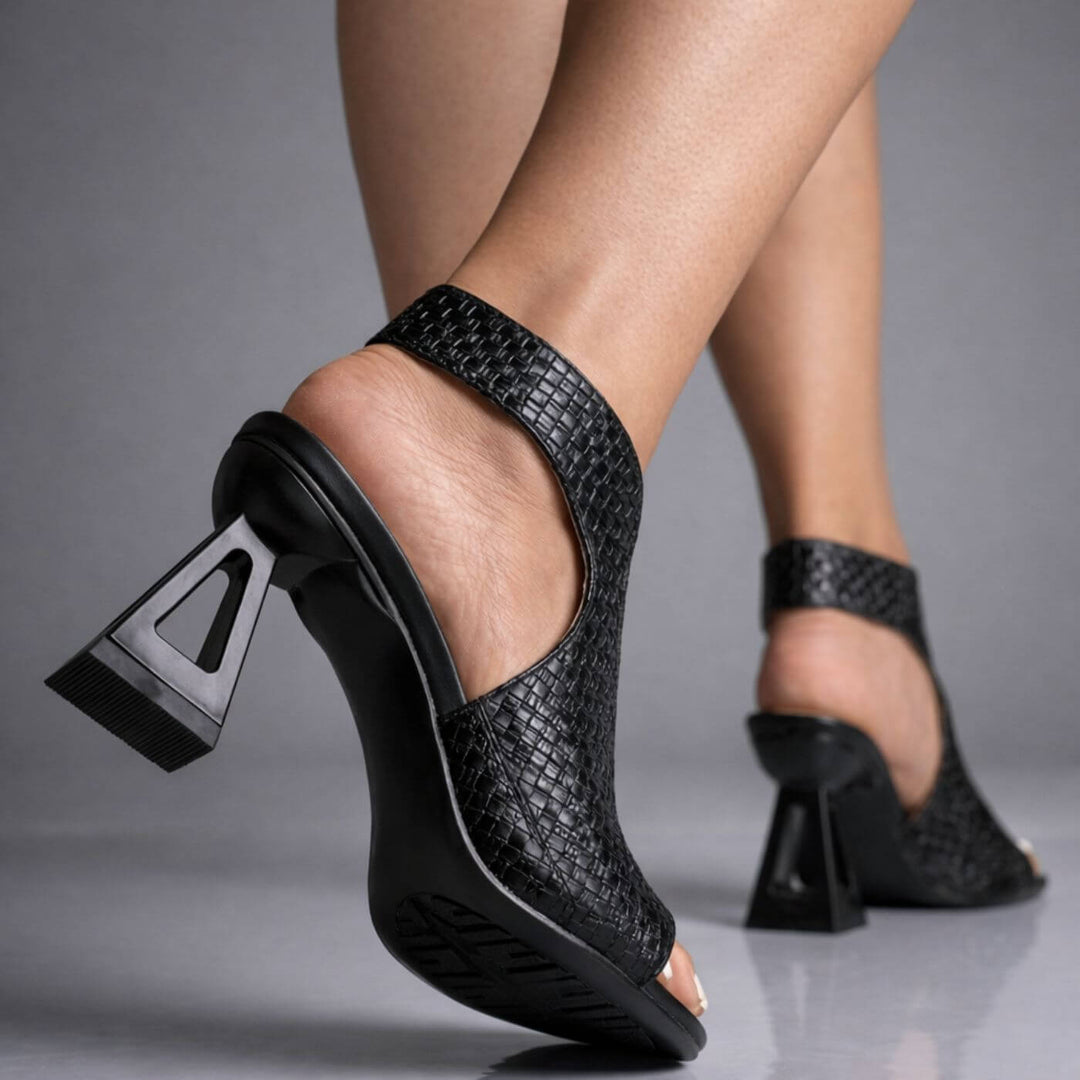 Aria™ | Woven Sculpted Heel Sandals