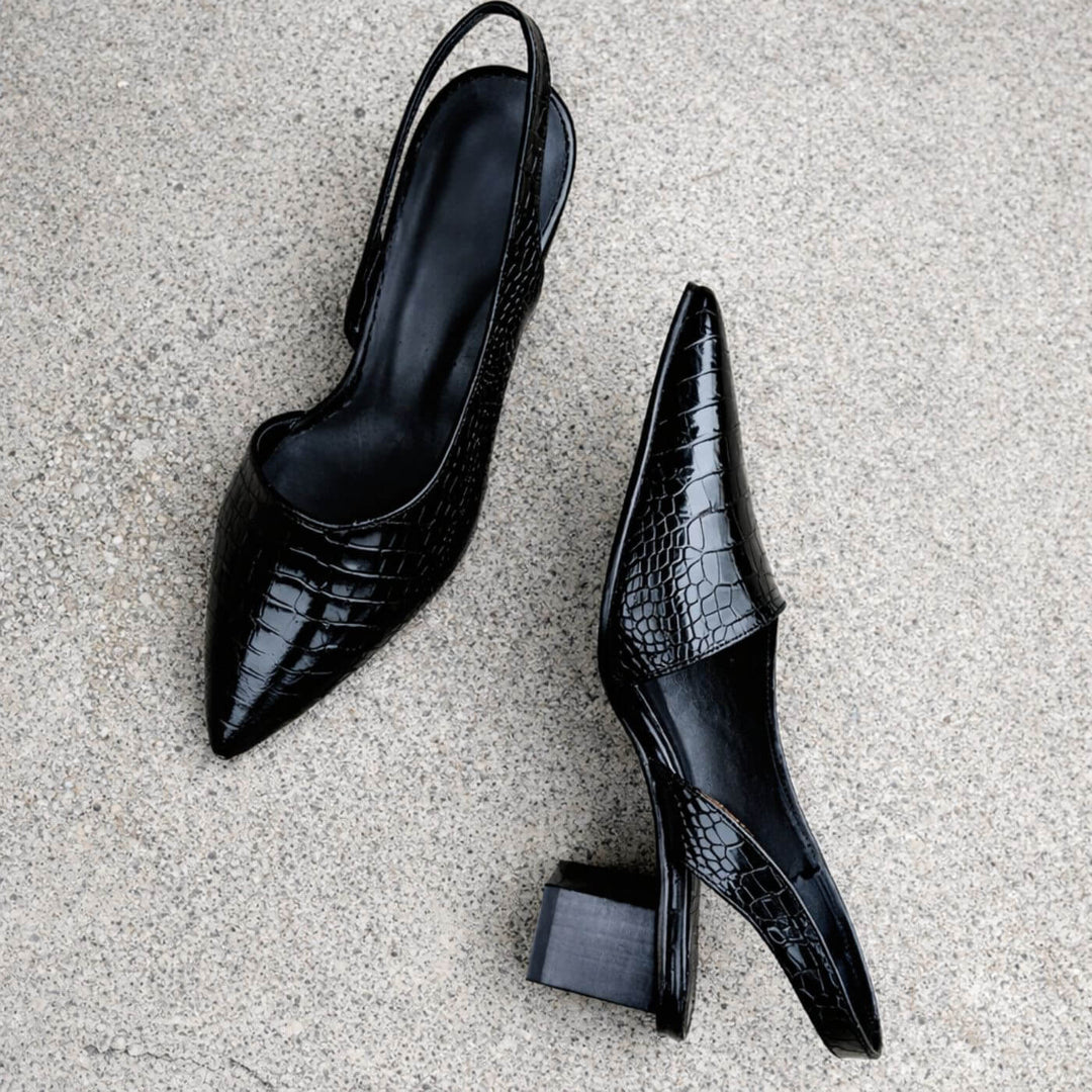 Bella™| Pointed Toe Slingback Low Heels