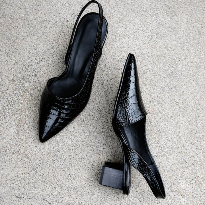 Bella™| Pointed Toe Slingback Low Heels