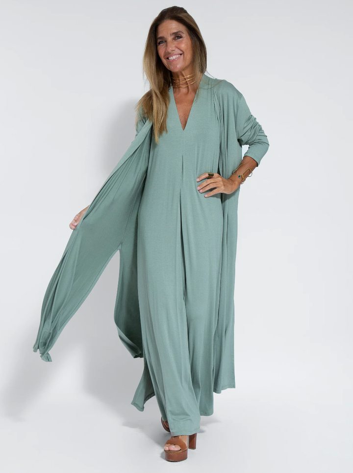 Yazmín® | Long Slimming Dress And Vest Set