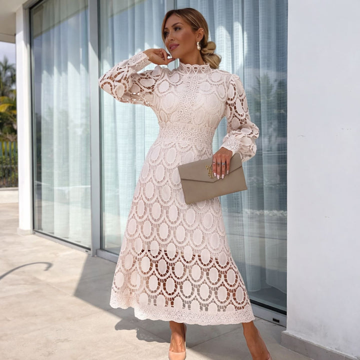 Blair™ | Chic Lace Elegant Cocktail Party Midi Dress