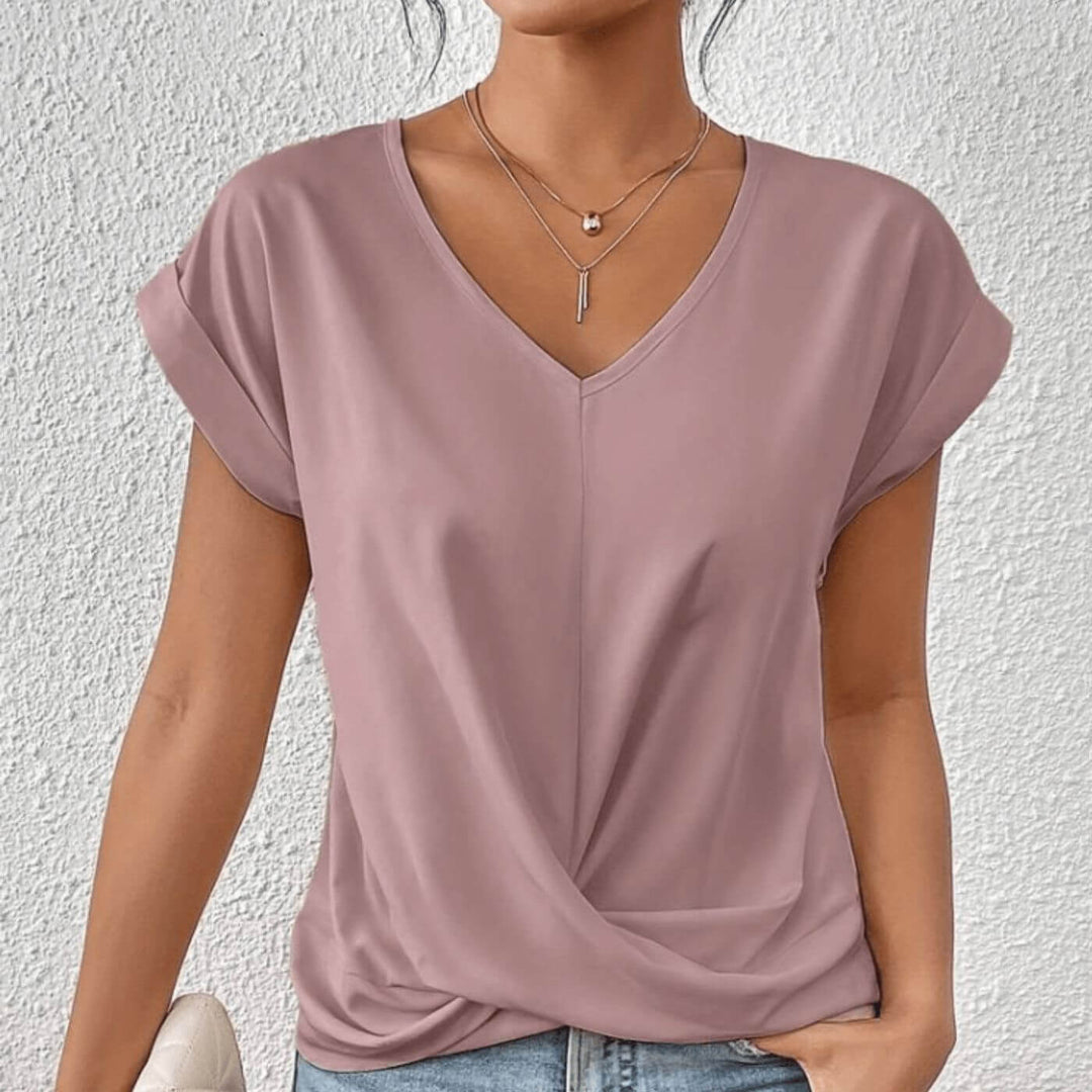 Claire™| V-Neck Flattering Fit Top