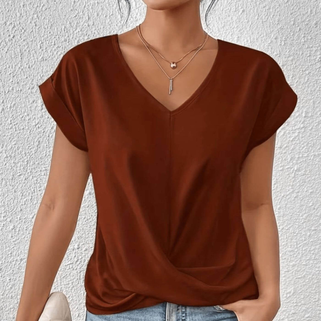 Claire™| V-Neck Flattering Fit Top