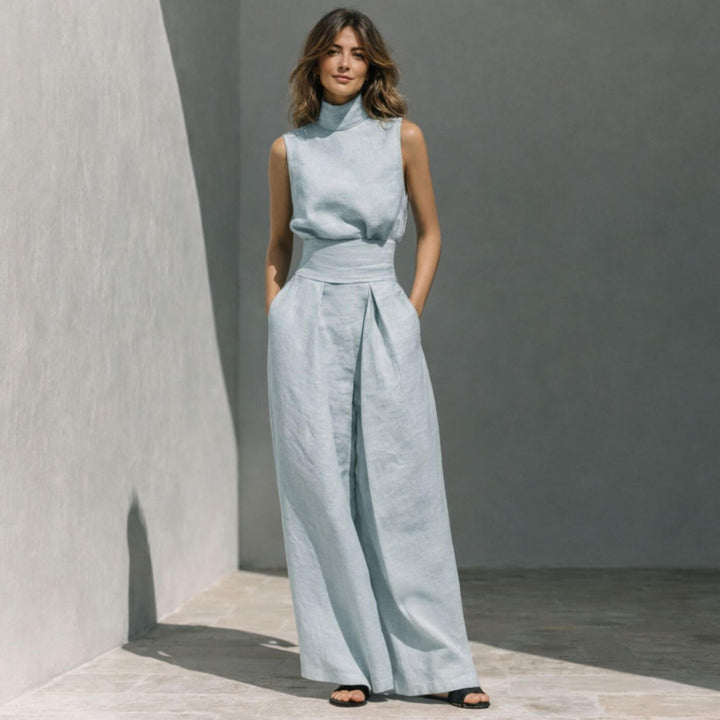 Cora™ | Elegant Sleeveless Wide Leg Jumpsuit