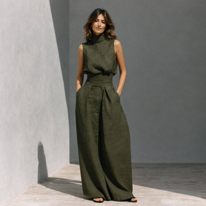 Cora™ | Elegant Sleeveless Wide Leg Jumpsuit