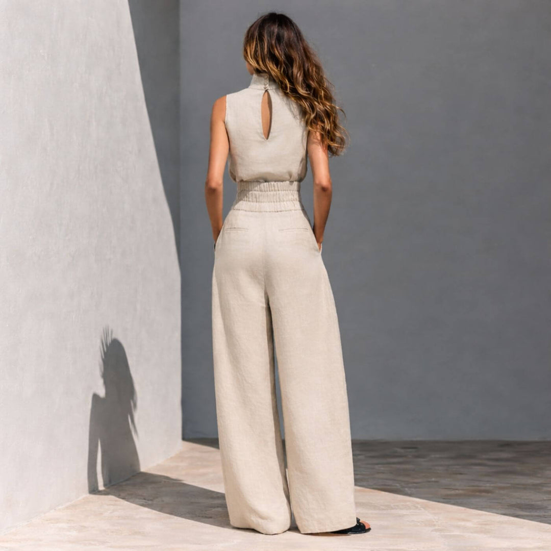 Cora™ | Elegant Sleeveless Wide Leg Jumpsuit