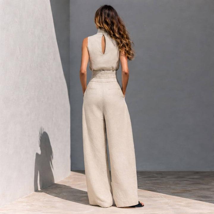 Cora™ | Elegant Sleeveless Wide Leg Jumpsuit