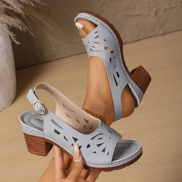 Daisy™| Chic Cut-Out Block Heel Summer Sandals