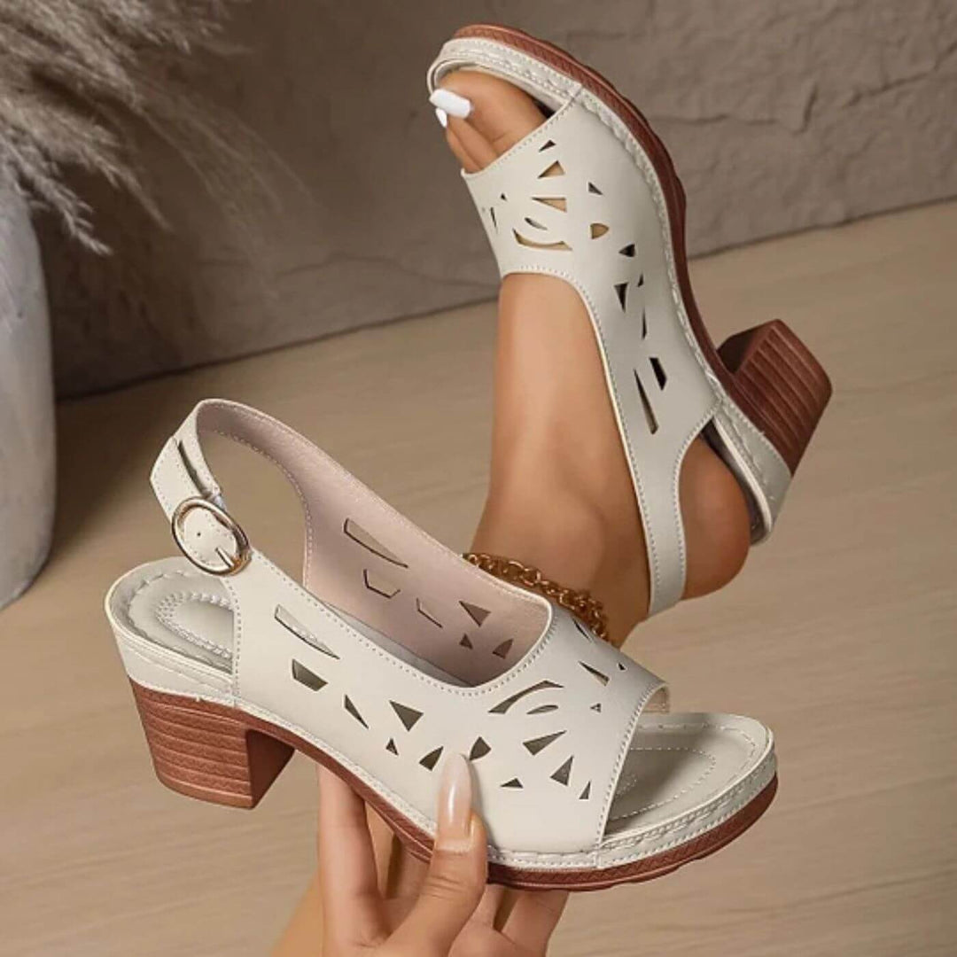 Daisy™| Chic Cut-Out Block Heel Summer Sandals