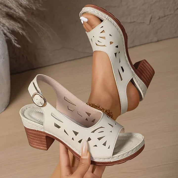 Daisy™| Chic Cut-Out Block Heel Summer Sandals