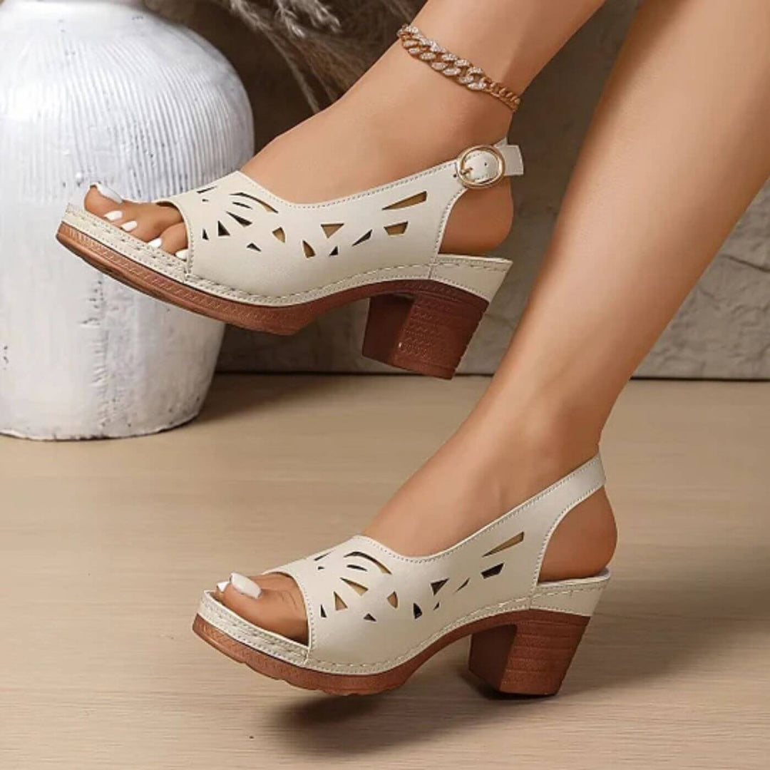 Daisy™| Chic Cut-Out Block Heel Summer Sandals