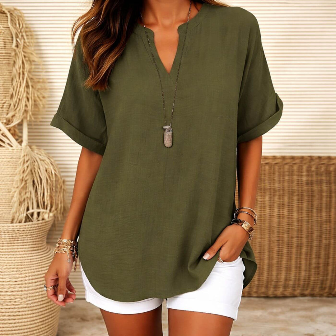 Delilah™ | Lightweight V-Neck Casual Top