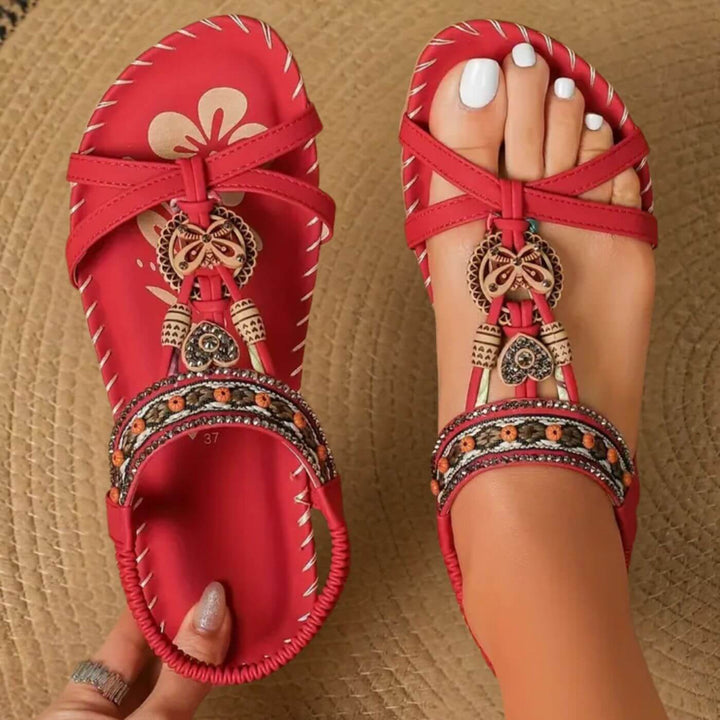 Eloise™| Casual Strappy Beaded Comfort Sandals