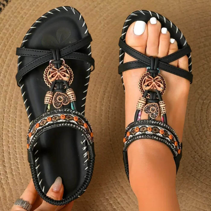 Eloise™| Casual Strappy Beaded Comfort Sandals