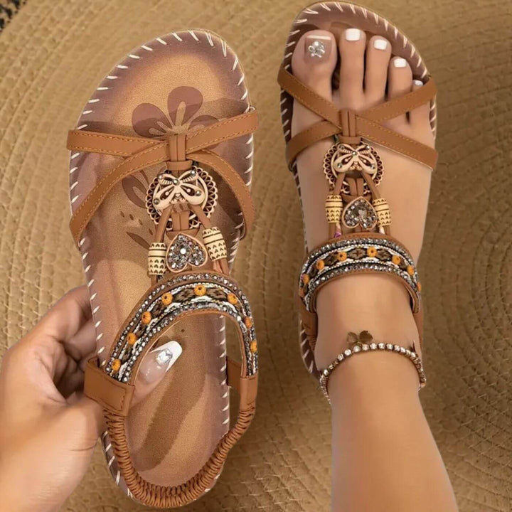 Eloise™| Casual Strappy Beaded Comfort Sandals