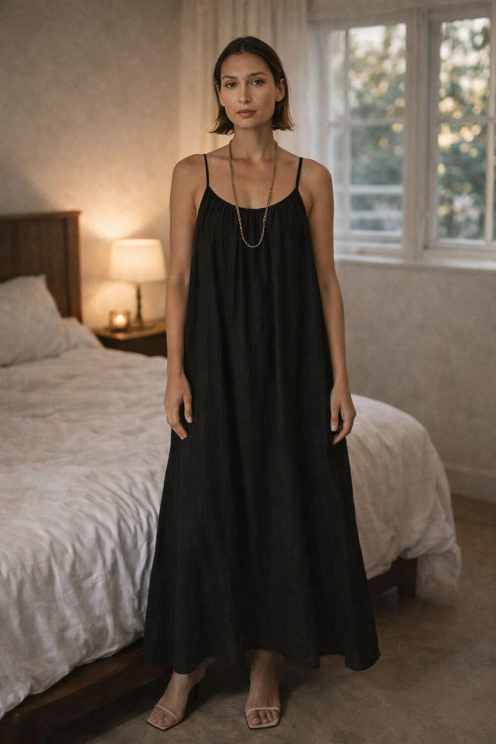 Freya™| Elegant Backless Slip Dress Casual Flowy Maxi