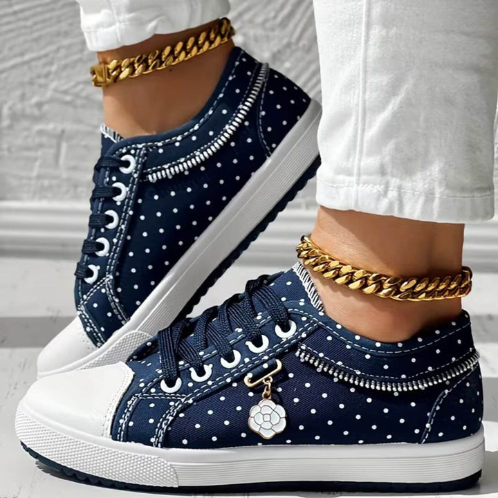 Ivy™| Breathable Lace Up Floral Mesh Sneakers