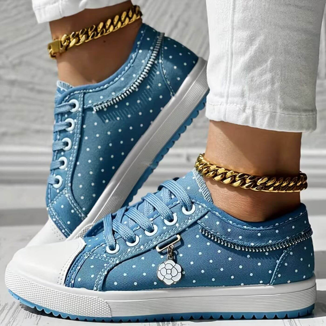 Ivy™| Breathable Lace Up Floral Mesh Sneakers