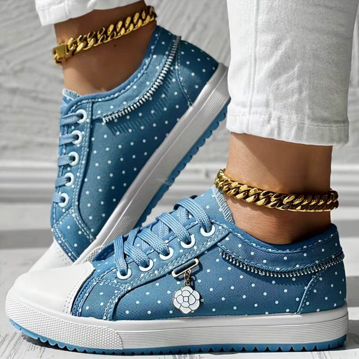 Ivy™| Breathable Lace Up Floral Mesh Sneakers