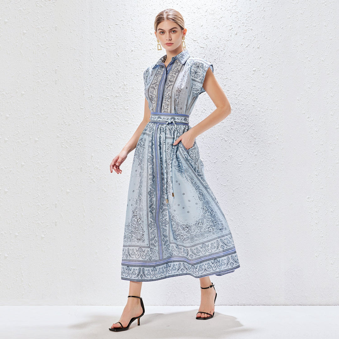 Scarlett® | Impera printed blouse and falda set