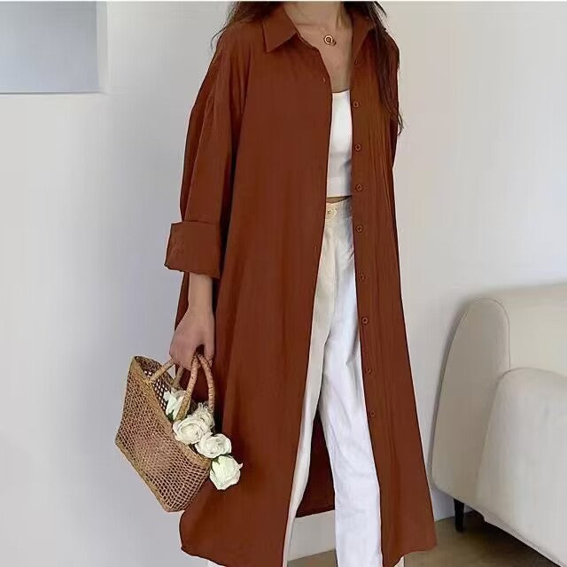 Jessica® | Long and flowing linen shirt