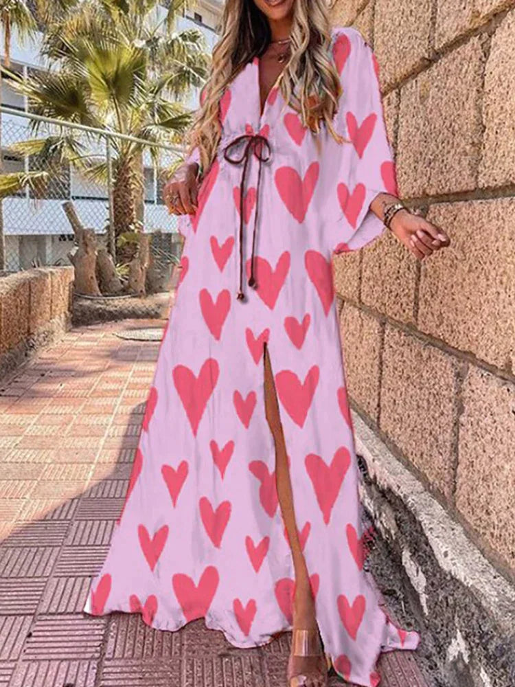 Enrica® | Elegant Printed Beach Dress