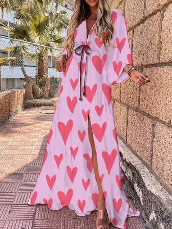 Enrica® | Elegant Printed Beach Dress