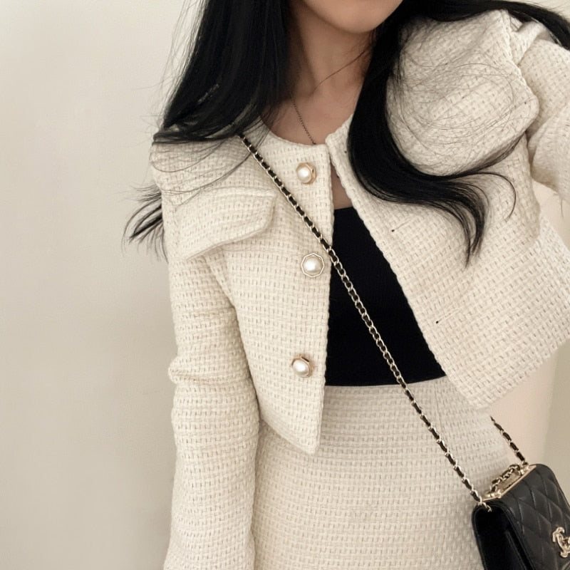 Armanda® | Elegant Rock Und Blazer Set