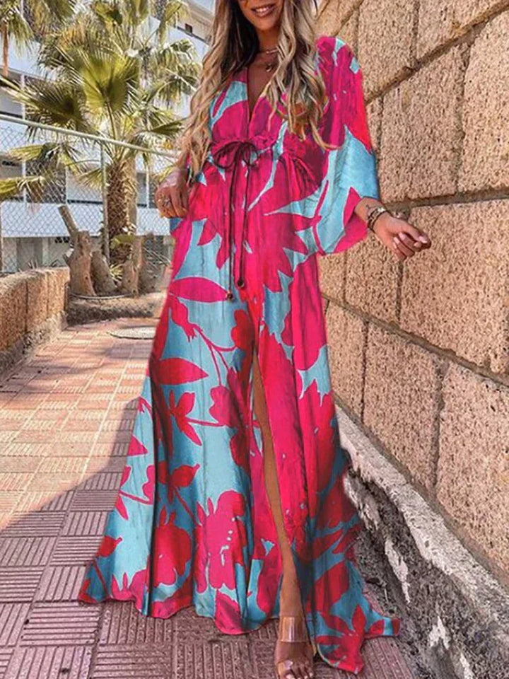 Enrica® | Elegant Printed Beach Dress