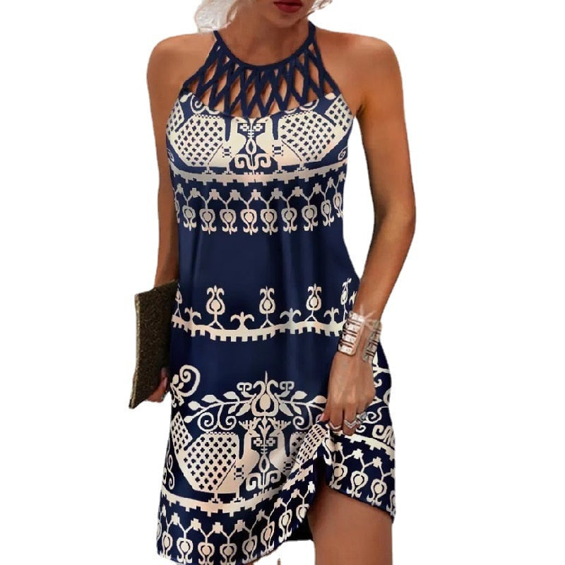 Amparo® | Printed Dress With Halters