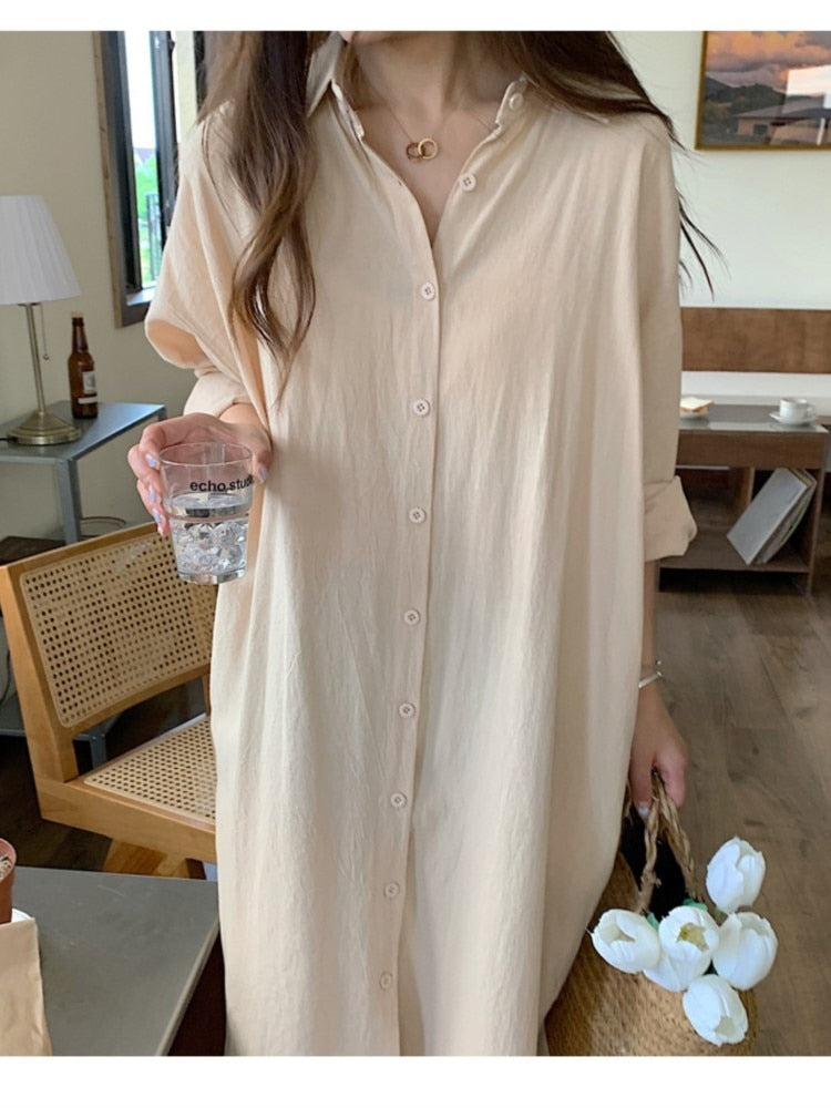 Jessica® | Long and flowing linen shirt