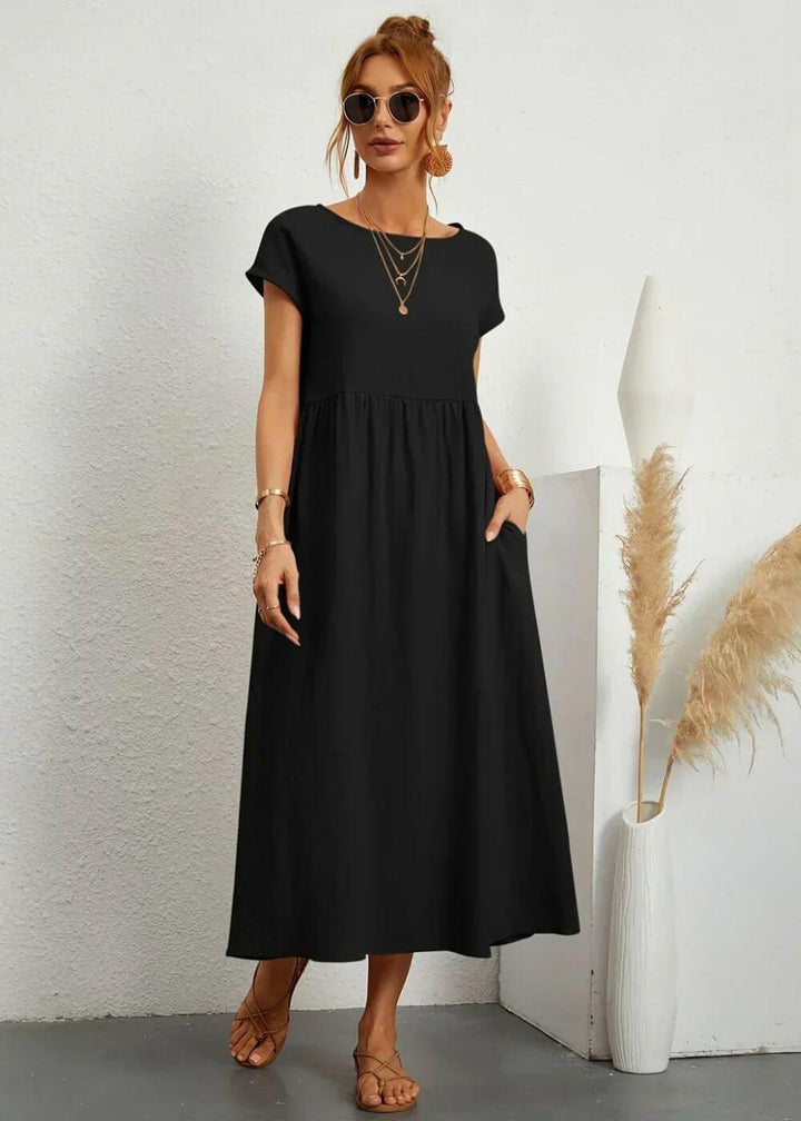 Stella™| Casual Flowy Midi Dress with Pockets